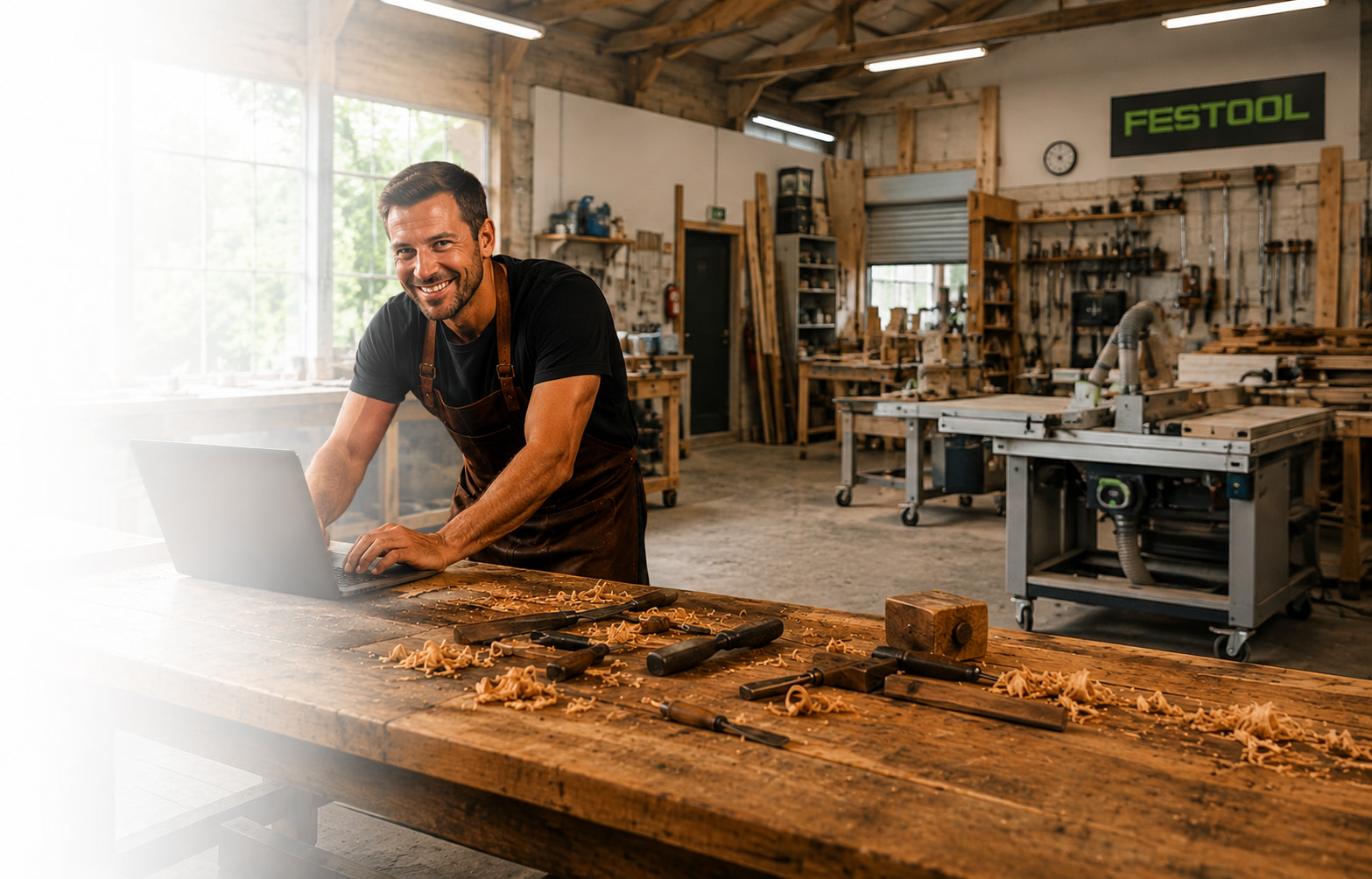 Ondernemer aan het werk